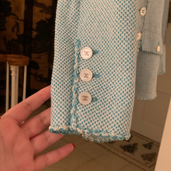 Chanel 1997 Micro Check Tweed Skirt Suit (fits like modern day size 8) - Picture 11 of 14